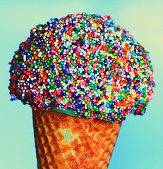 Free Rainbow Sprinkle Ice Cream Cone Creative Commons