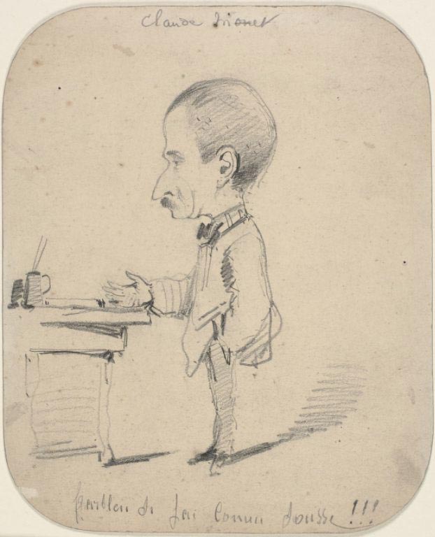 Claude Monet  Caricature of man Standing by Desk (1)