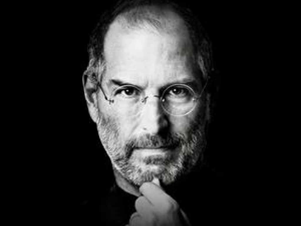 Image of Steve Jobs with a solid black back ground