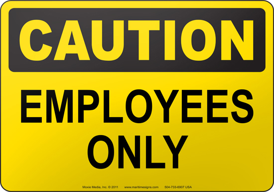 Sign-employees-only