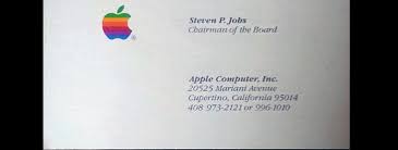 Example Of Steve Jobs Card - Clean and Simple