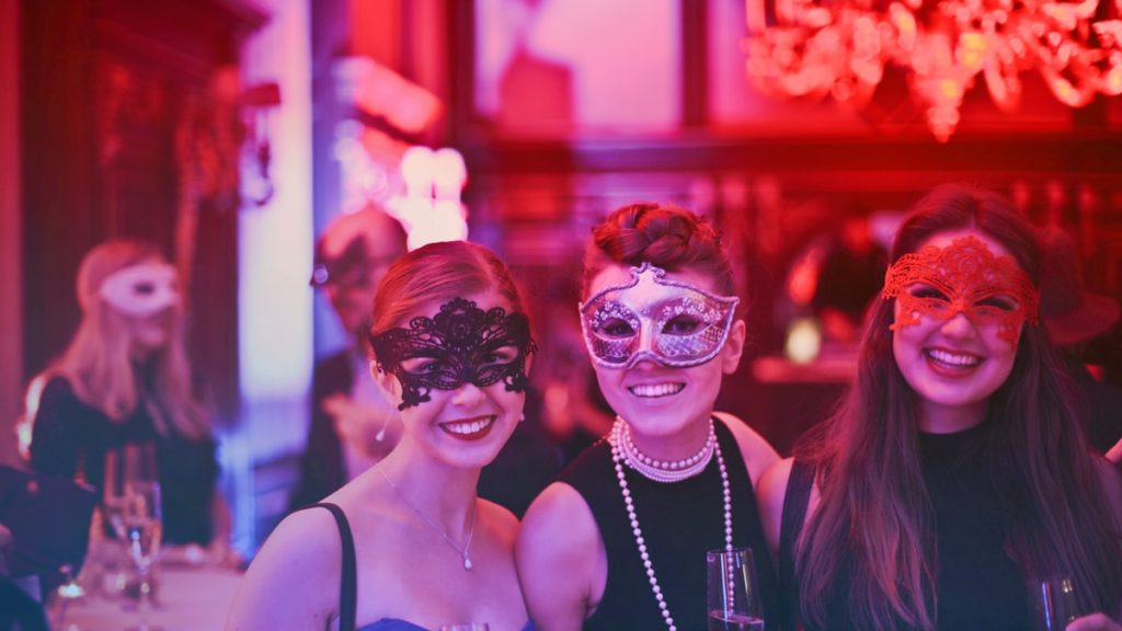 event venue - women in masks