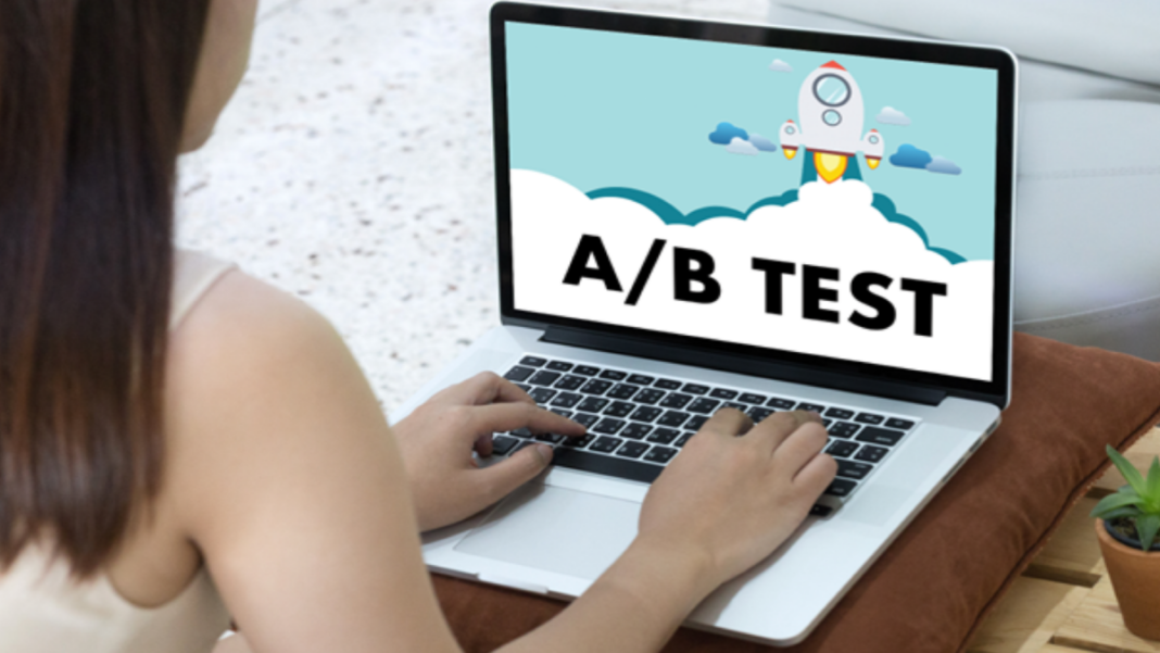 marketer conducting A/B testing